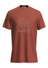 Koszulka Icebreaker 150 Tech Lite III SS Tee Sunset Camp pomarańczowa